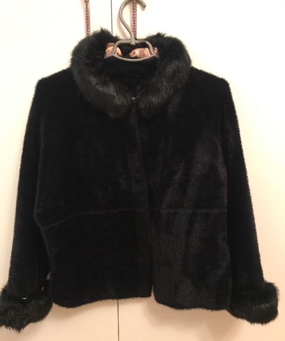 Пиджак демисезонный с ангорки с мехом