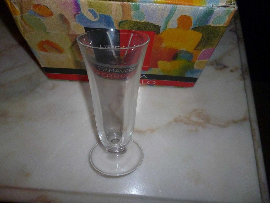 copos Cristal RCR série Hibiscus calices e fluts