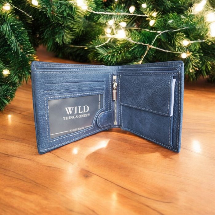 Elegancki męski portfel z prawdziwej skóry.