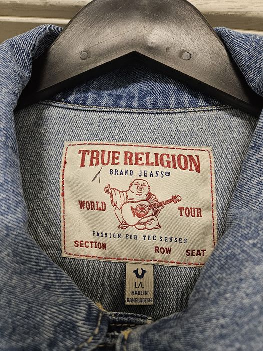 МУжской оригинальный джинсовый пиджак True Religion L