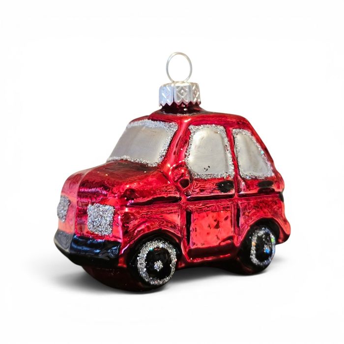 Bombka choinkowa szklany samochód AUTO MALUCH  Fiat 126p jak z prl
