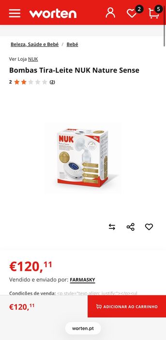 Bomba tira leite elétrica NUK