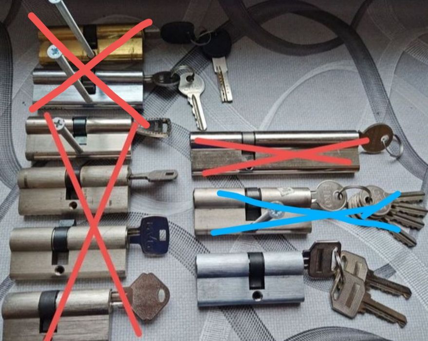 Личинки замка сердцевины (размеры на фото)