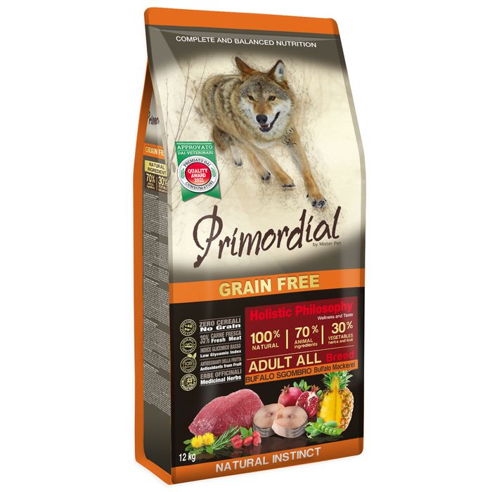 Primordial Sem Cereais Búfalo & Cavala 12Kg