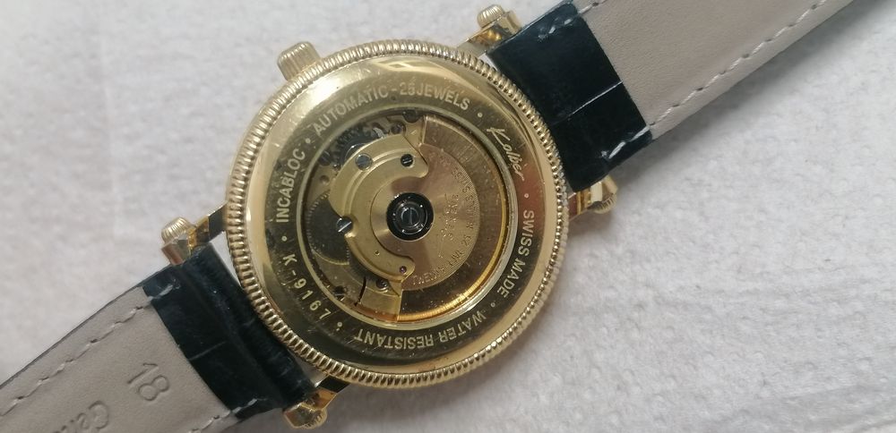 Relógio kolber geneve automatic open face tourbillon