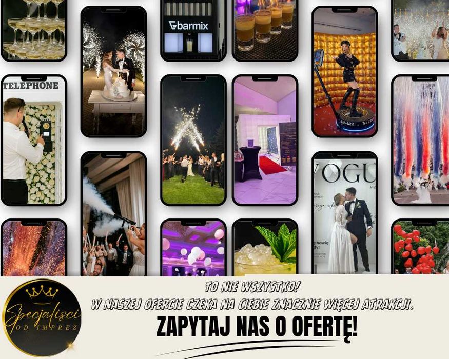 Fotobudka|360|Fotolustro|Dym|Barman|Wiatraki|Wiele Innych Atrakcji !
