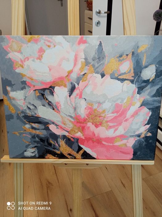 Nowa cena.Obraz malowany ręcznie akwarelami na płótnie