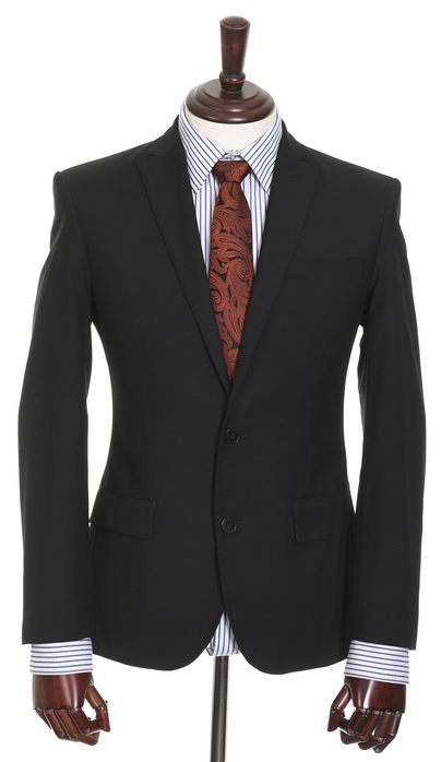 RECMAN Halton czarna marynarka elegancka garniturowa made in Poland 44