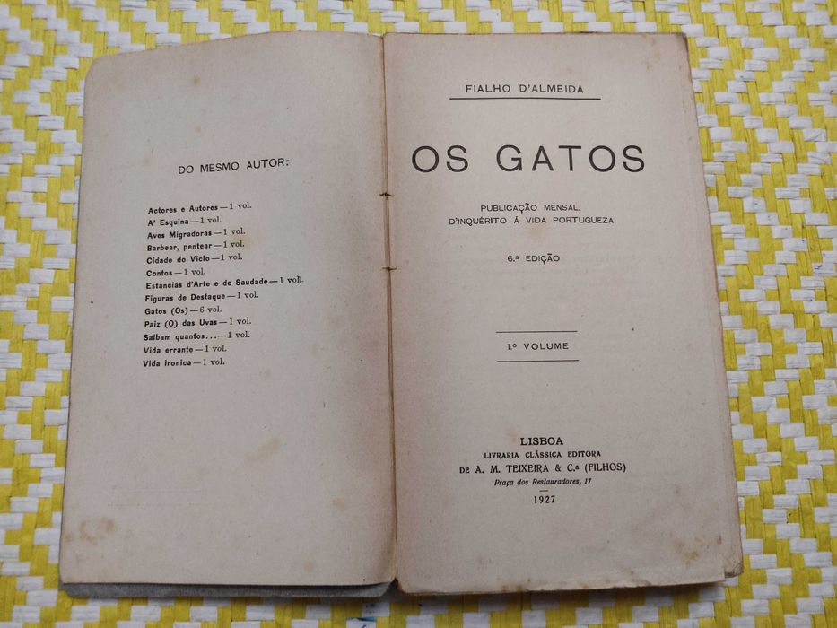 OS GATOS - 1º VOL. Fialho D’Almeida