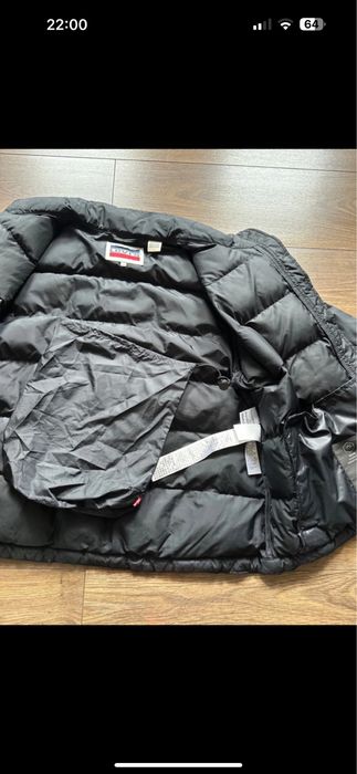 Levis czarna puchowa ocieplana kurtka S M 36 38