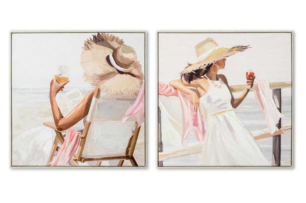 Quadro com Moldura Lady - 2 Modelos - 80x80cm - By Arcoazul