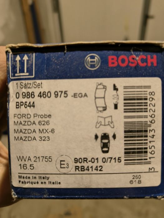 Nowy zestaw klocków Mazda 323, MX, 626, Premacy