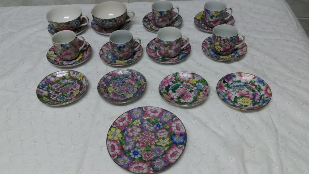 Peças de serviço de loiça de porcelana chinesa pintado à mão