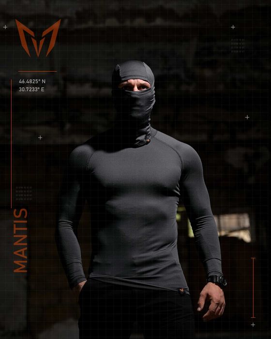 Тактичний лонгслів + балаклава MANTIS Phantom Wolf Grey Без передоплат