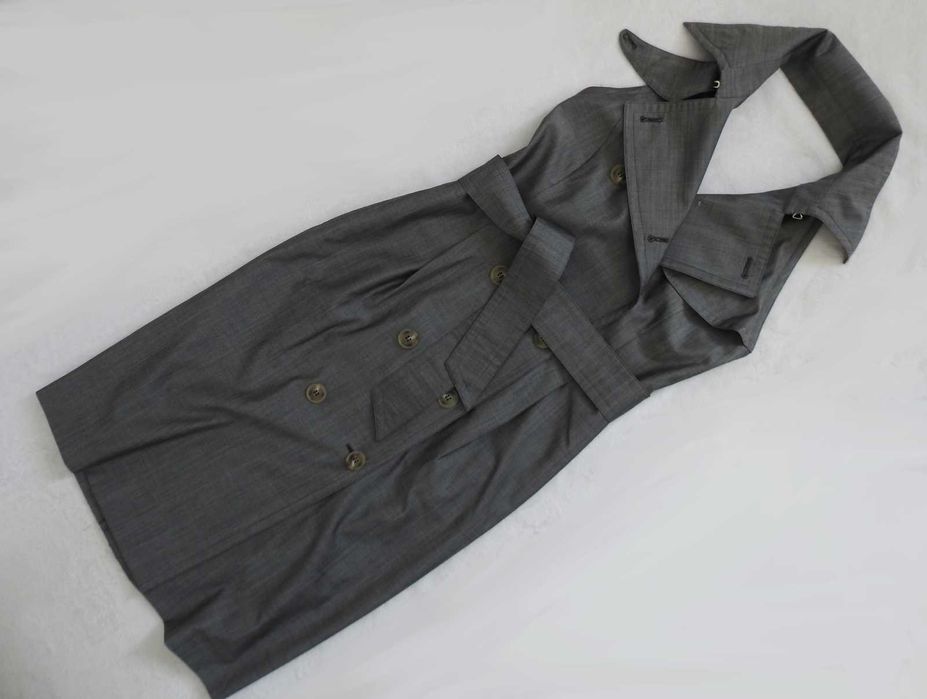 Max Mara wełniana sukienka szmizjerka jedwab maxmara M L silk