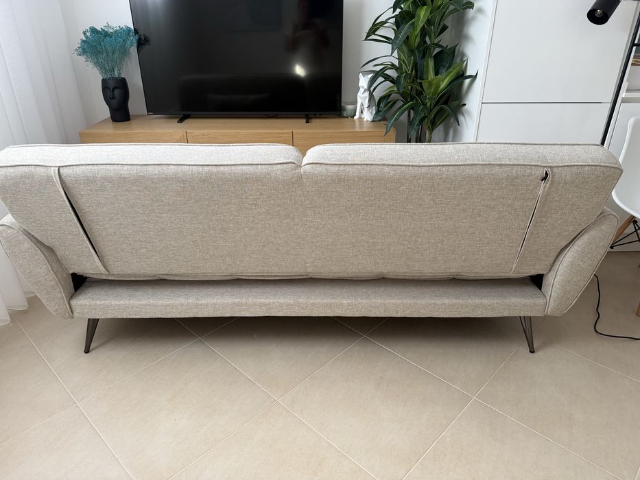 Sofa Cama Bege Novo