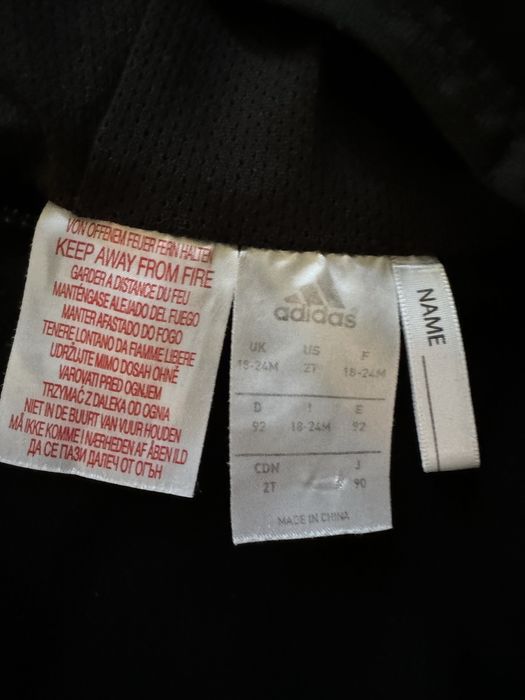 Czarna Bluza z kapturem Adidas rozmiar 92