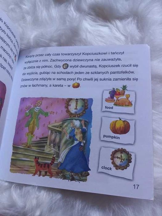 Angielski w bajkach Kopciuszek książka z naklejkami