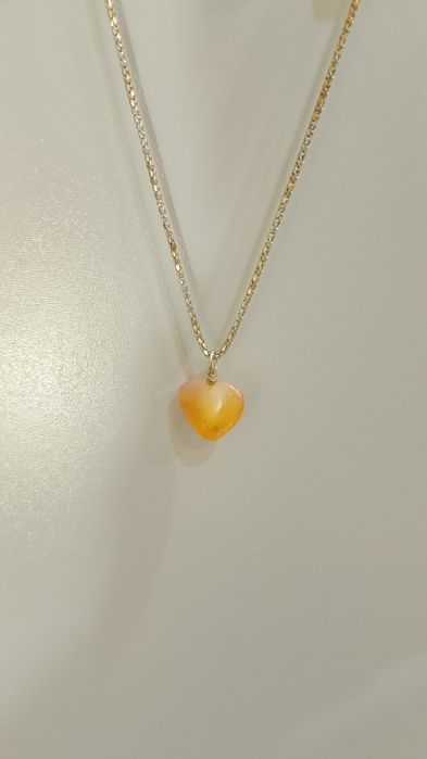 Кулон "Сердолікове серце" з ланцюжком