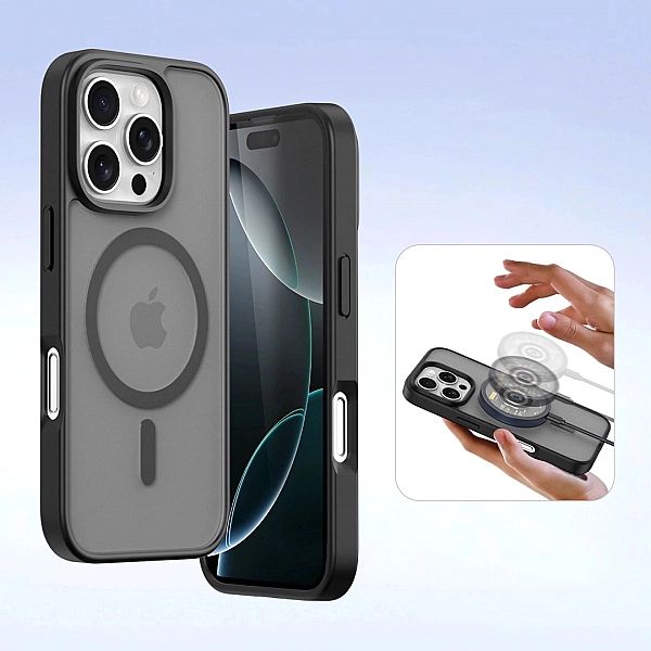 Etui skórzane Dux Ducis Lawa na iPhone 16 Pro - czarne