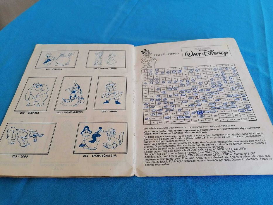 Caderneta Disney 1976 - Incompleta