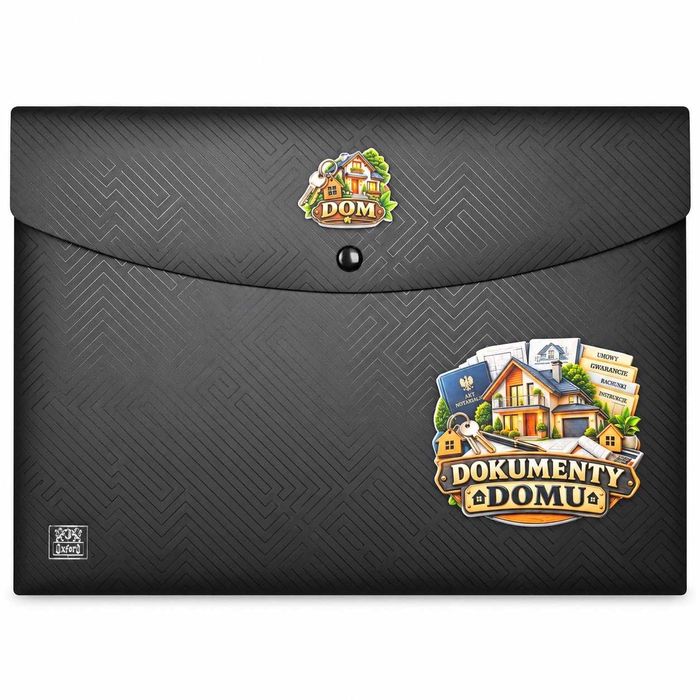 Prestiżowa Aktówka/Teczka na dokumenty domu A4 – premium 3D, emblemat odstaje 2 mm