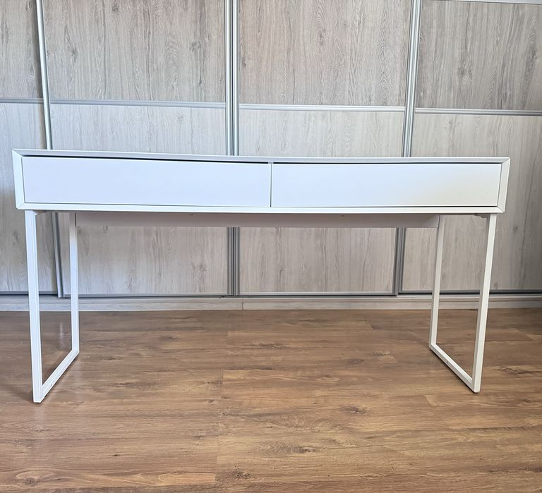 Toaletka / Konsola z dwiema szufladami + hartowana szyba GRATIS