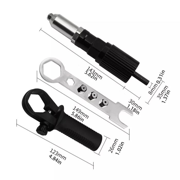 Ferramenta De Rebite Elétrica 2.4mm-4.8mm Pistola de Rebite NOVO