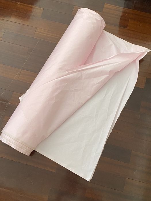 Tecido de algodao rosa pastel