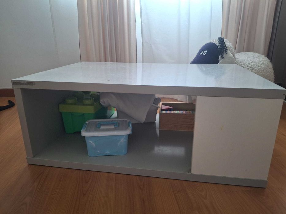 Mesa de Centro Cinzento/Branco