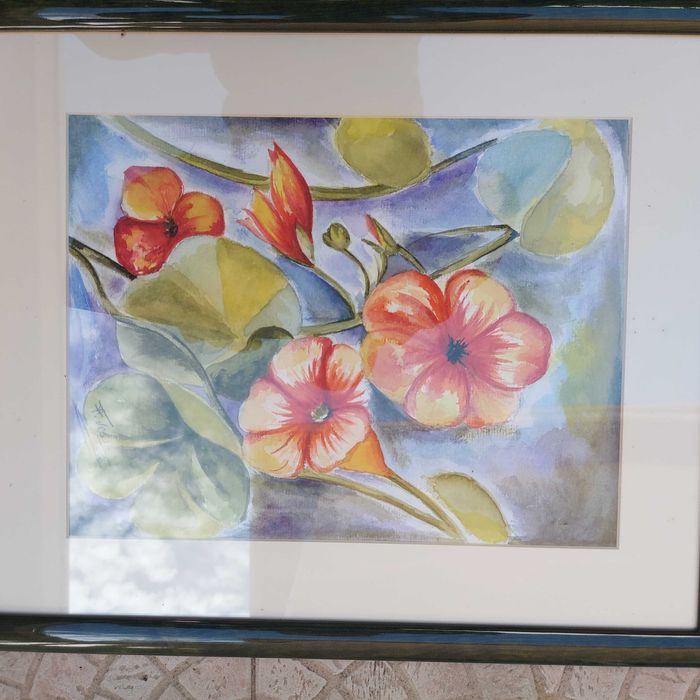 Conjunto de 2 Quadros a Aguarela Originais