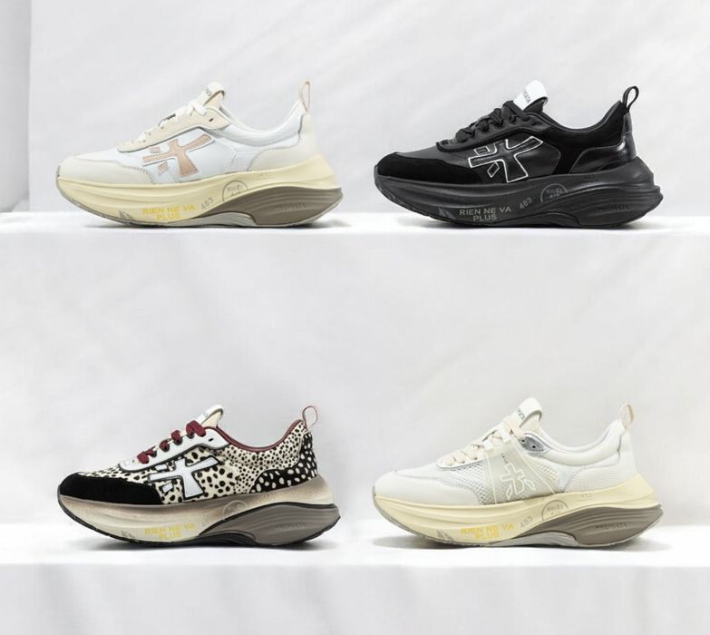 р36-41 Кросівки Premiata Hill Black, Beige, Leopard, White