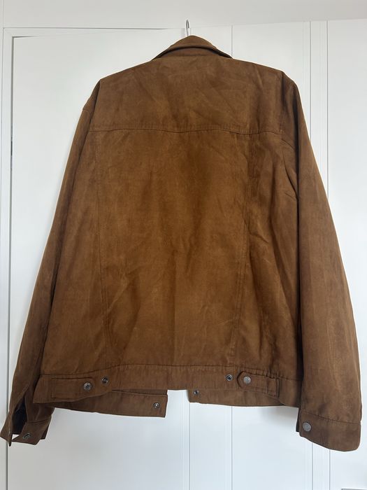 Жакет куртка чоловіча замшева коричнева pull bear 42 L/M