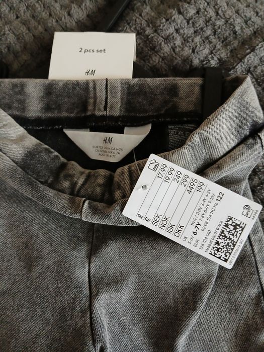 H&M ціна за  набір Розклешонні легінси, штани , лосини, брюки 6-7 років 122 зріст