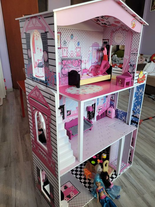Drewniany domek dla lalek MIAMI ECOTOYS