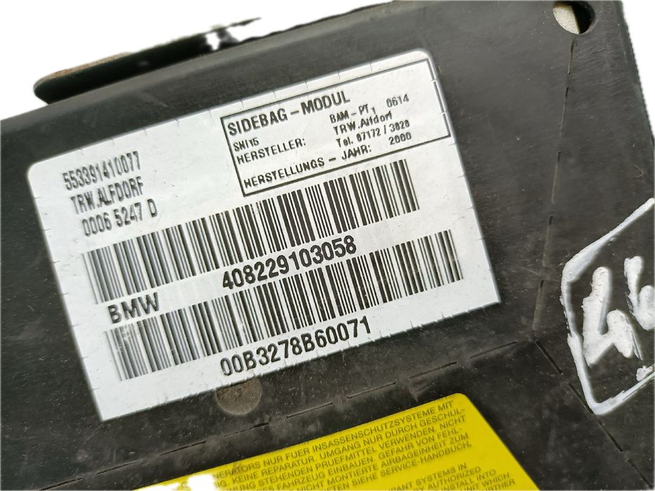 Airbag lateral frente esquerda BMW 3 (E46)