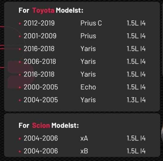 Toyota Prius Yaris котушка запалювання