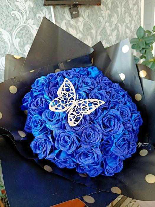 Букети з атласних стрічок