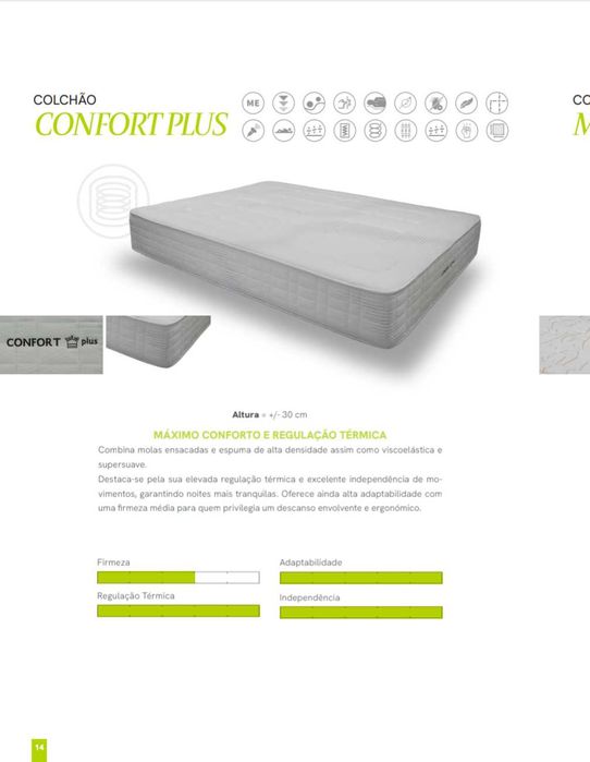 Colchão molas ensacadas viscoelástico