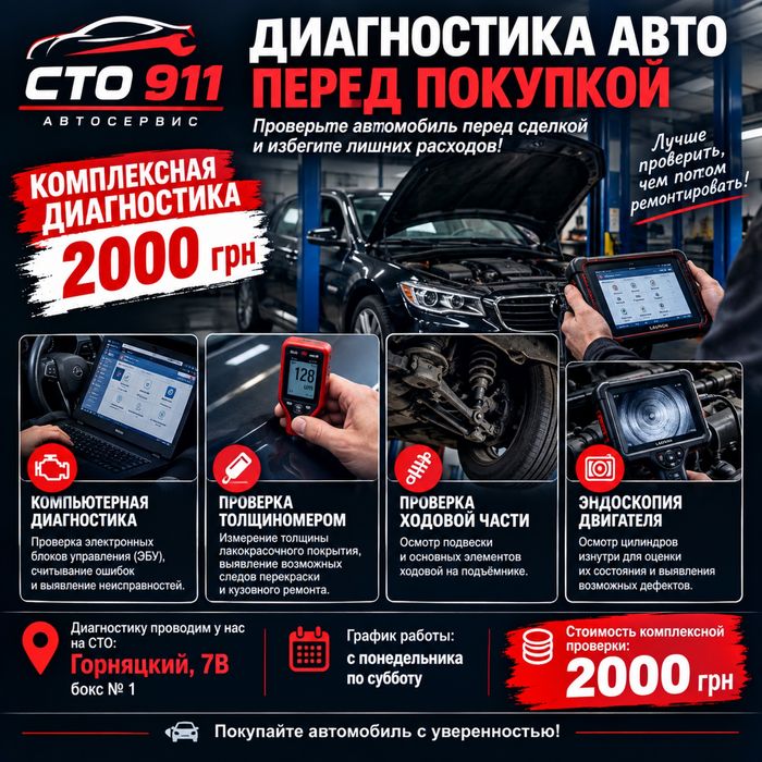 Диагностика автомобилей перед покупкой