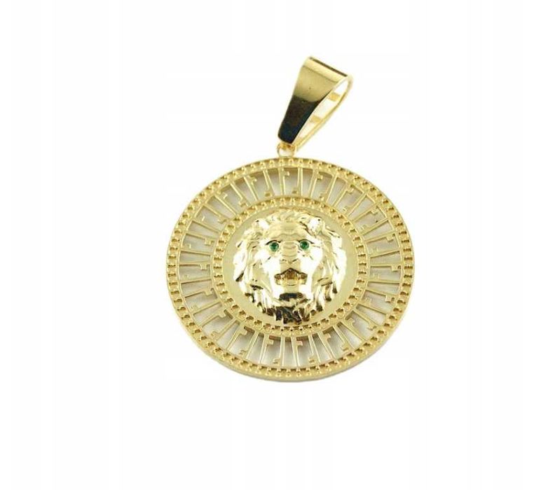 Wytworny złoty wisiorek ZAWIESZKA WZÓR GRECKI ZŁOTO_ p.585