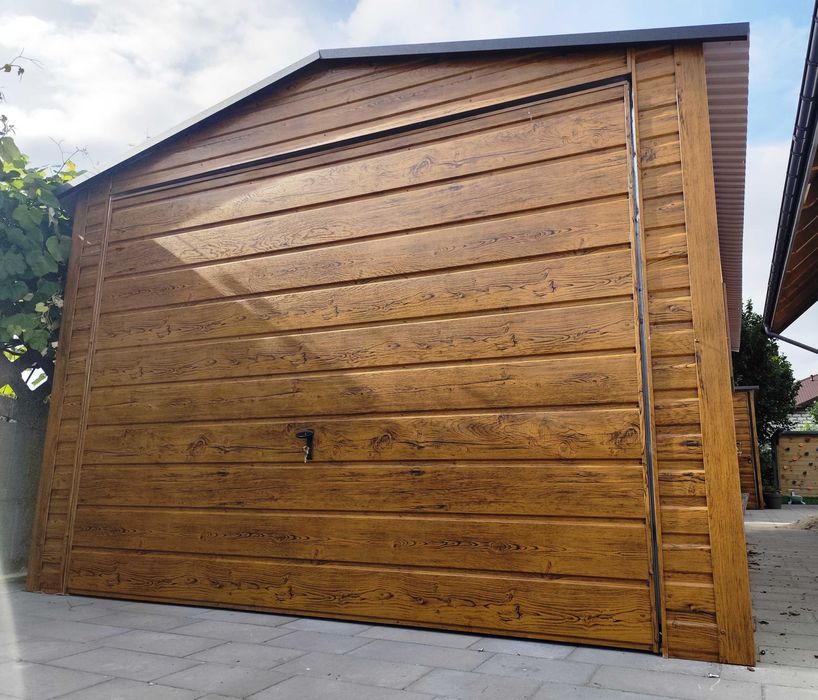 Grafitowy Garaż Blaszany + Dodatkowe Drzwi w Cenie