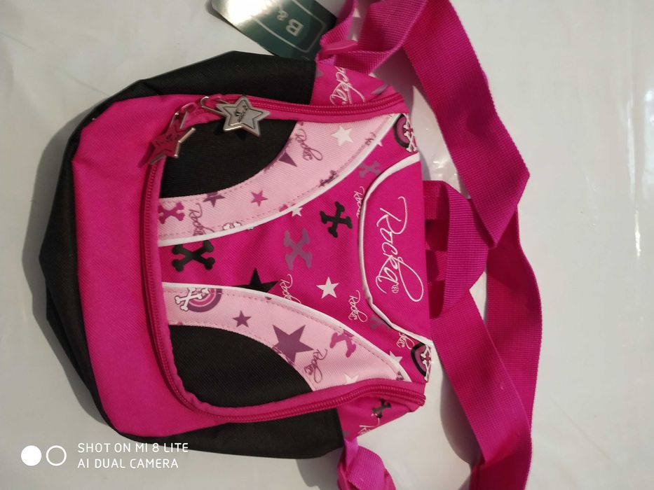 Torebka na ramię w kolorze różowo-czarnym [21]