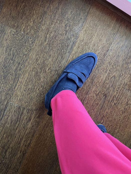 Sapatos Mocassins Azuis Senhora