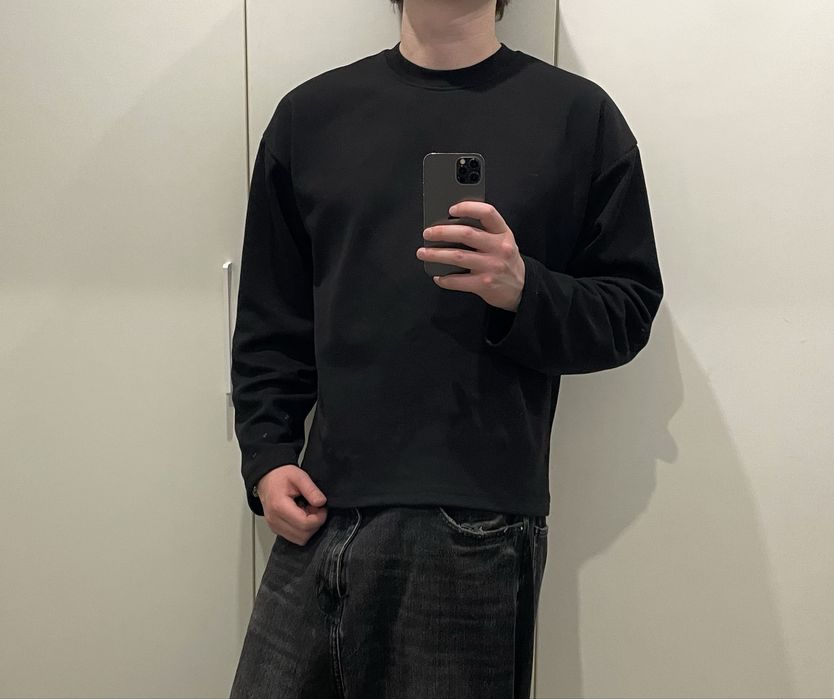 Базовий оверсайз лонгслив boxy cropped fit кропнутый лонгслив бокси фит лонгсливи лонги longsleeve бокси фит