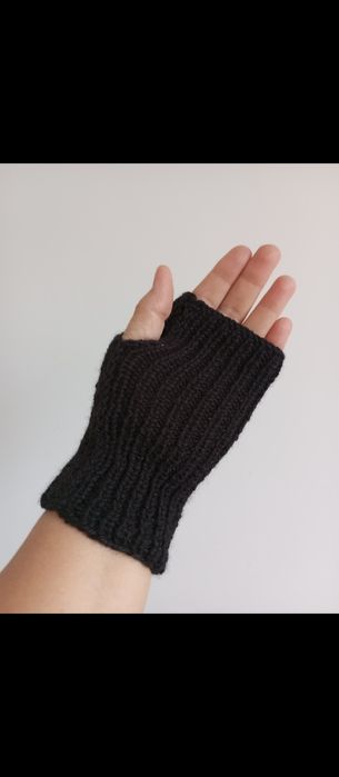 Rękawiczki mitenki czarne uniwersalne