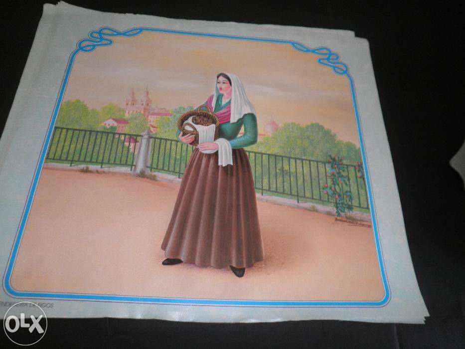 Belas imagens-gravuras antigas-Lisboa e os seus vendedores