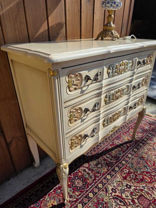 Komoda Ludwik 3 szuflady kremowa 85x39x80 cm #789 Stylowy Węgrów