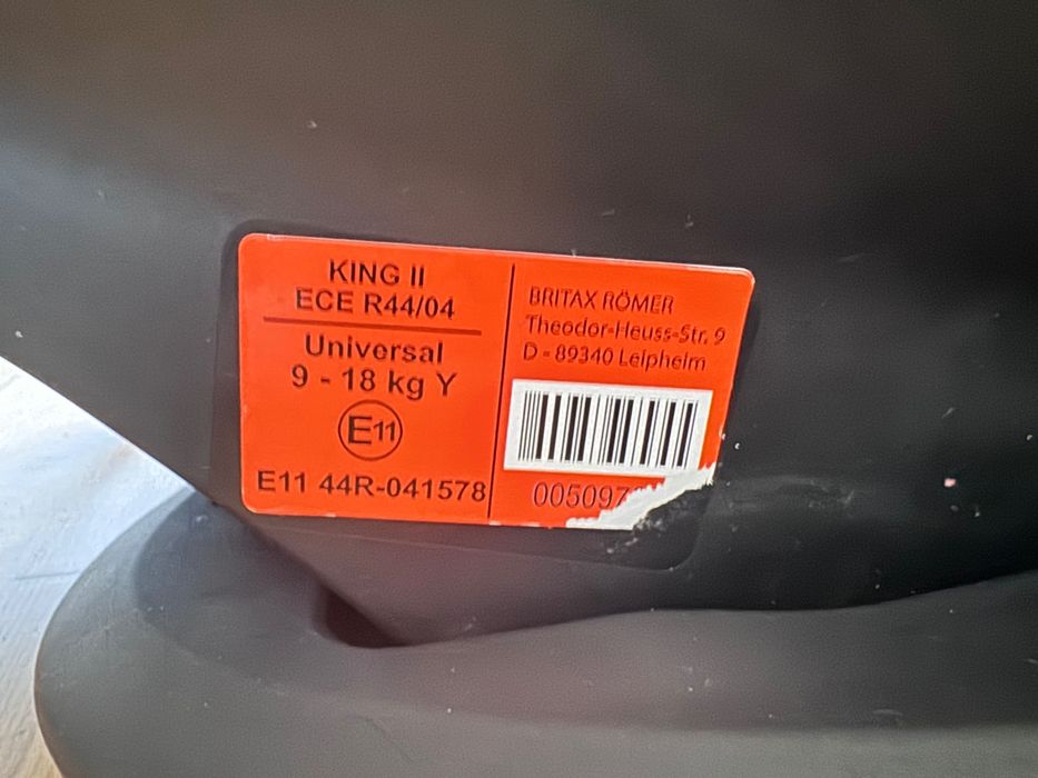 Fotelik Britax Romer King II LS 9-18 kg