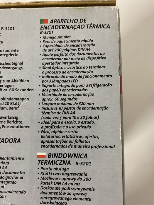 Máquina de encadernar térmica A4 e 50 capas para encadernar
